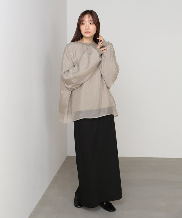 シアーレイヤード裏毛スウェット