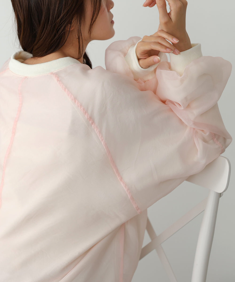 シアーレイヤード裏毛スウェット