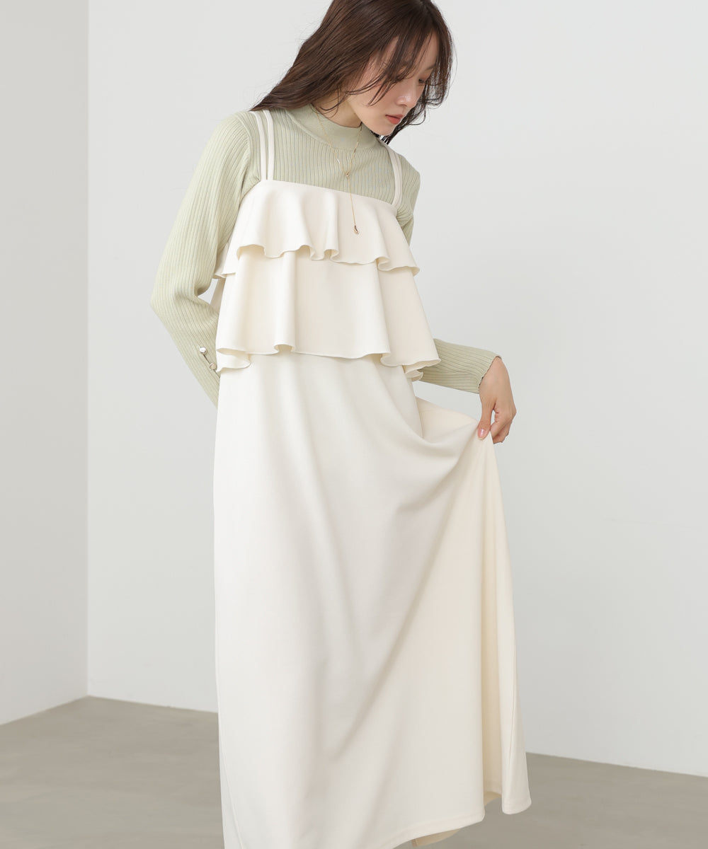 イージージョーゼットティアードキャミワンピース