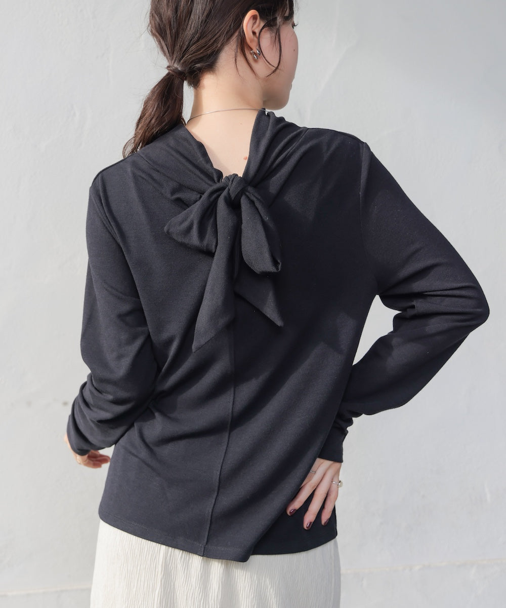 前後２ＷＡＹリボンタイカットソー［2026/1/16発送予定］