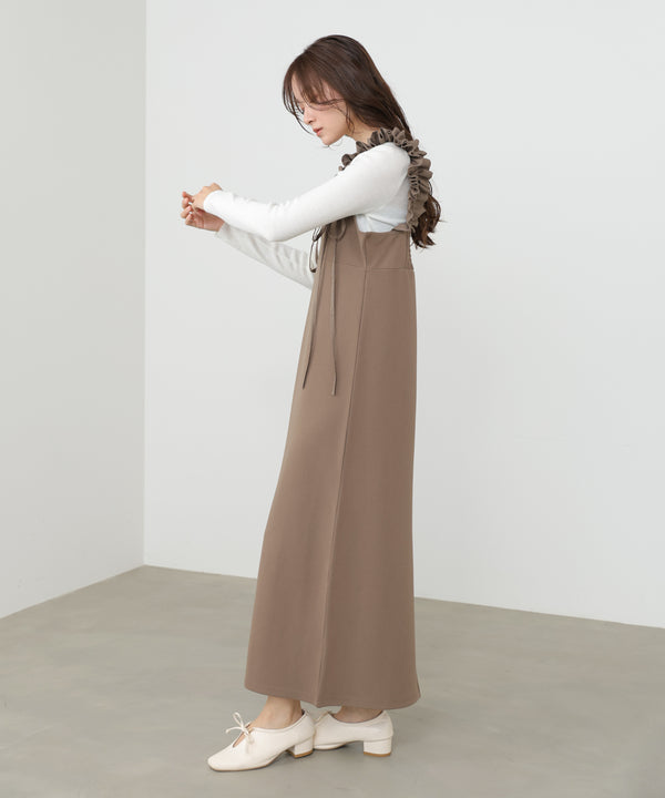 イージージョーゼットショルダーギャザーワンピース