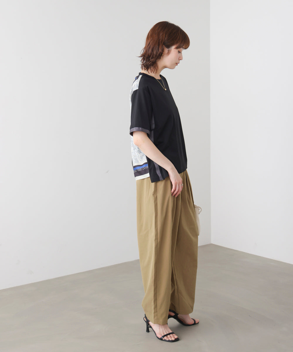 【UVカット】ストレッチテックコクーンパンツ