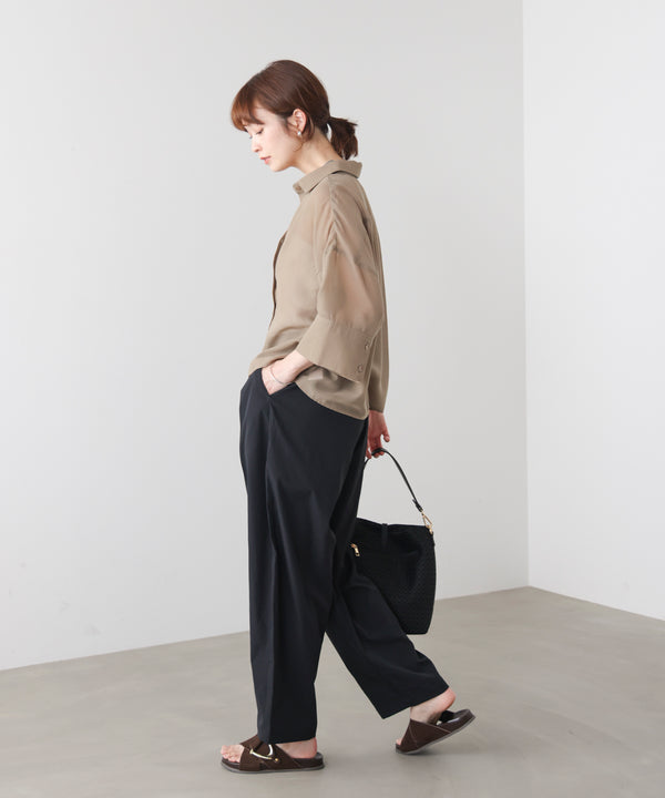 【UVカット】ストレッチテックコクーンパンツ