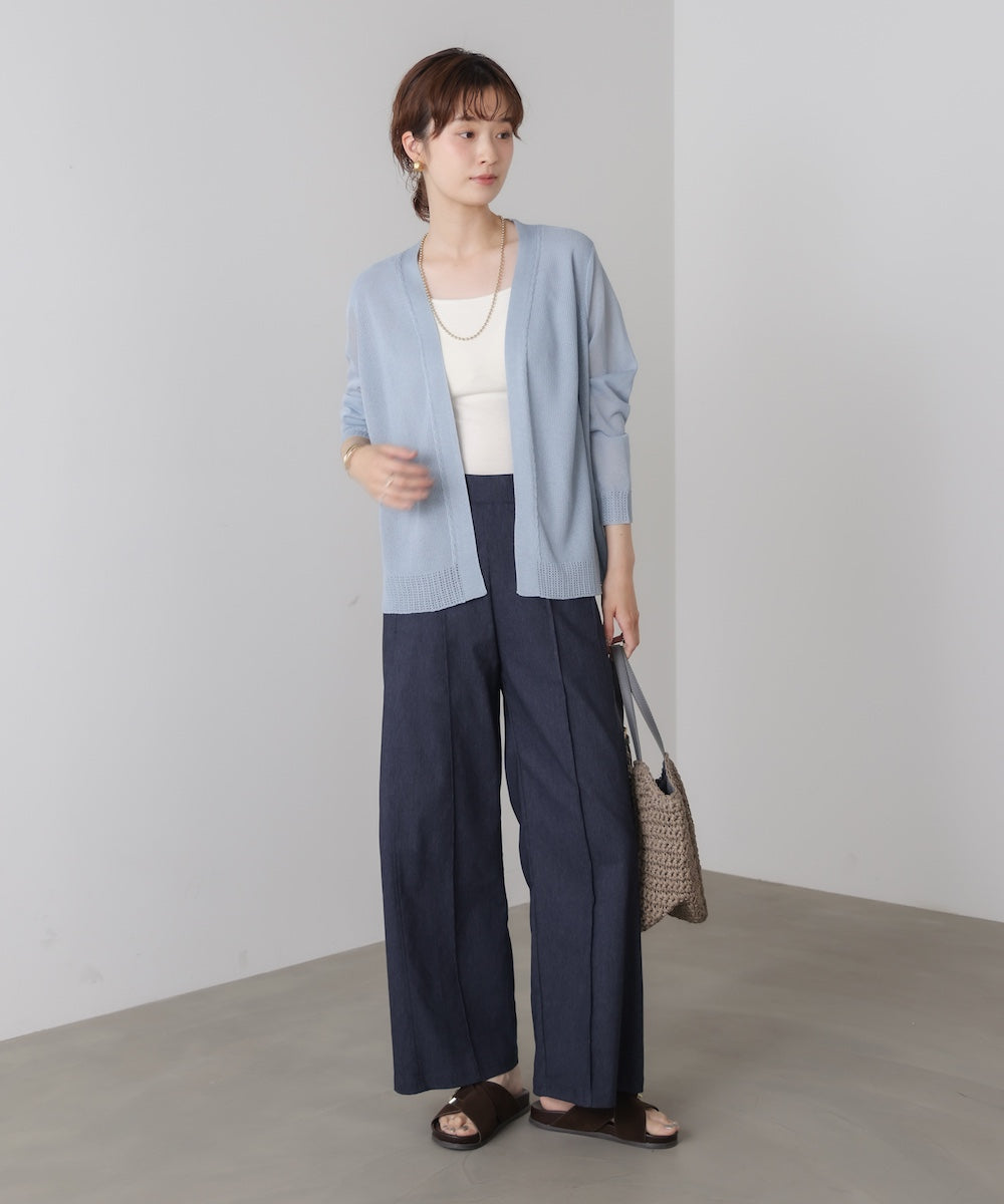 【ＵＶカット／接触冷感】HAKIYASEワイドパンツ［INDIGOは5/22発送予定］