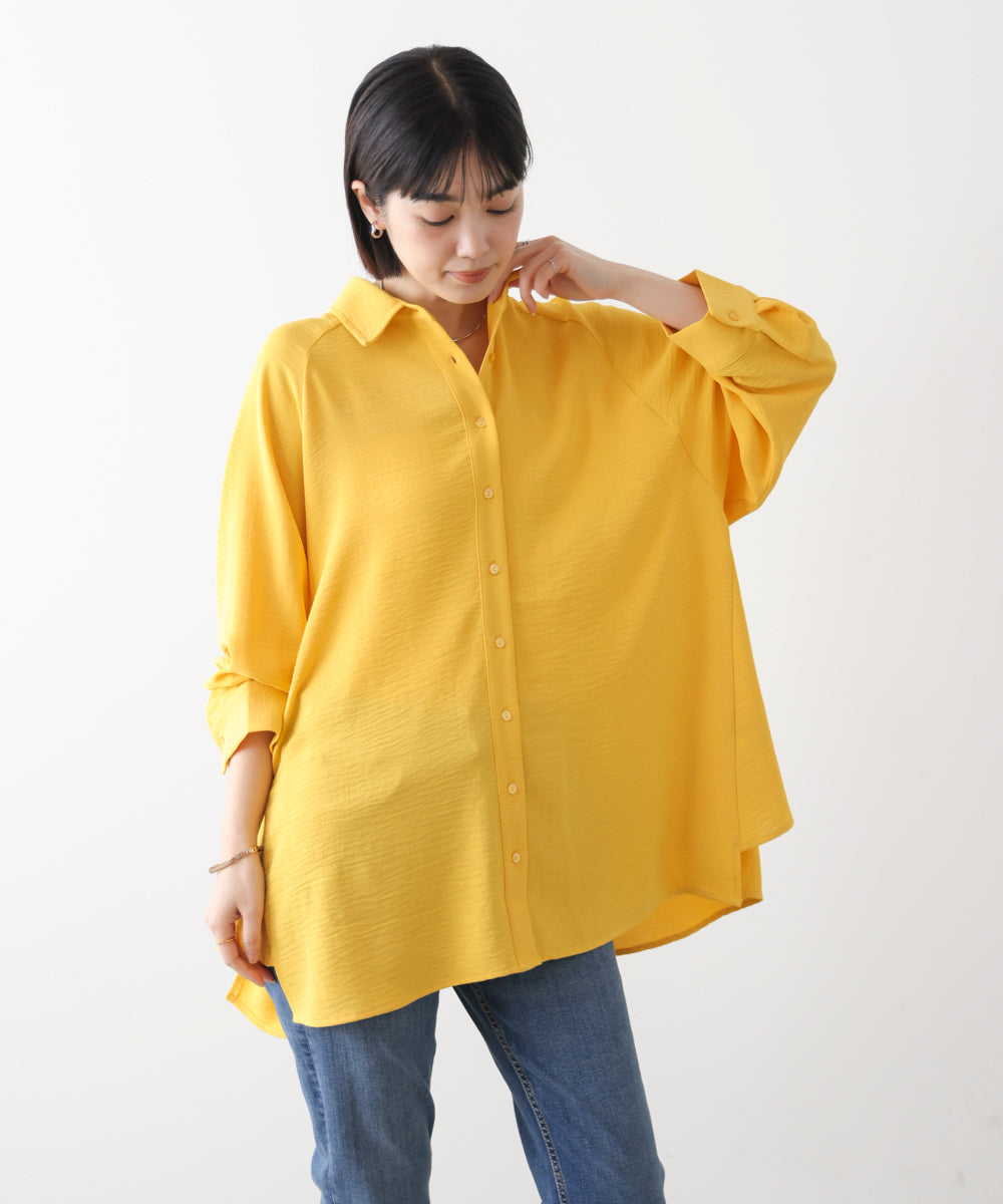 麻ライクＡラインチュニック［3/25発送予定］