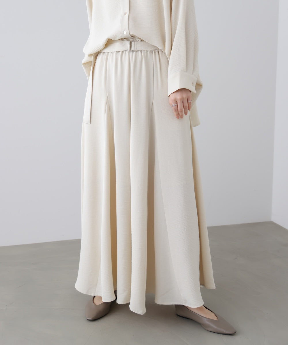 麻ライクポイントベルトパンツ［3/27発送予定］