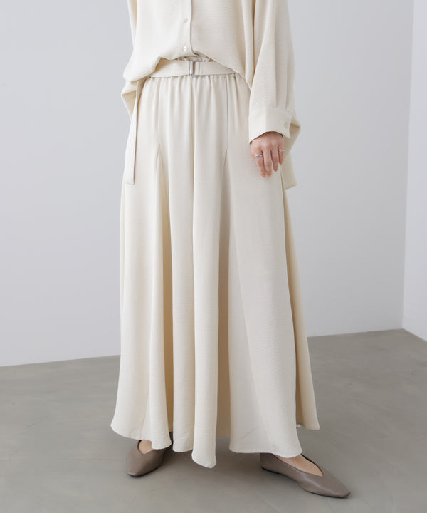 麻ライクポイントベルトパンツ［3/27発送予定］