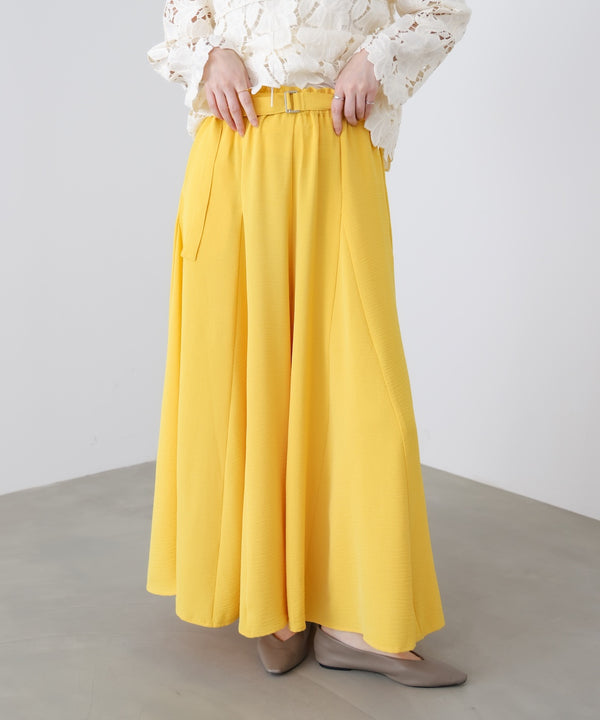 麻ライクポイントベルトパンツ［3/27発送予定］