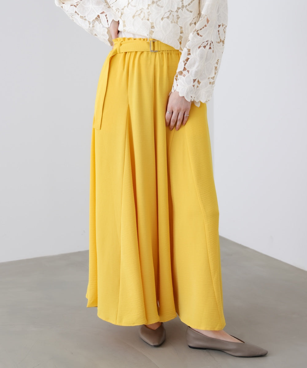 麻ライクポイントベルトパンツ［3/27発送予定］