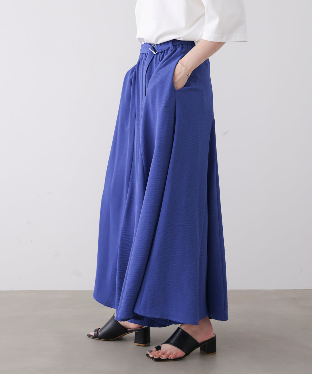 【新色追加】麻ライクポイントベルトパンツ