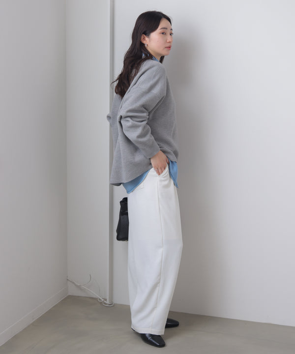 ラメスウエットライクニットプルオーバー