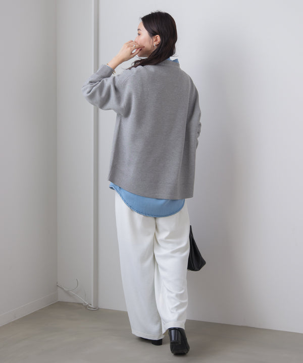 ラメスウエットライクニットプルオーバー