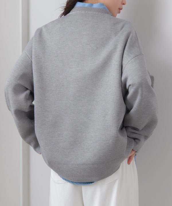 ラメスウエットライクニットプルオーバー