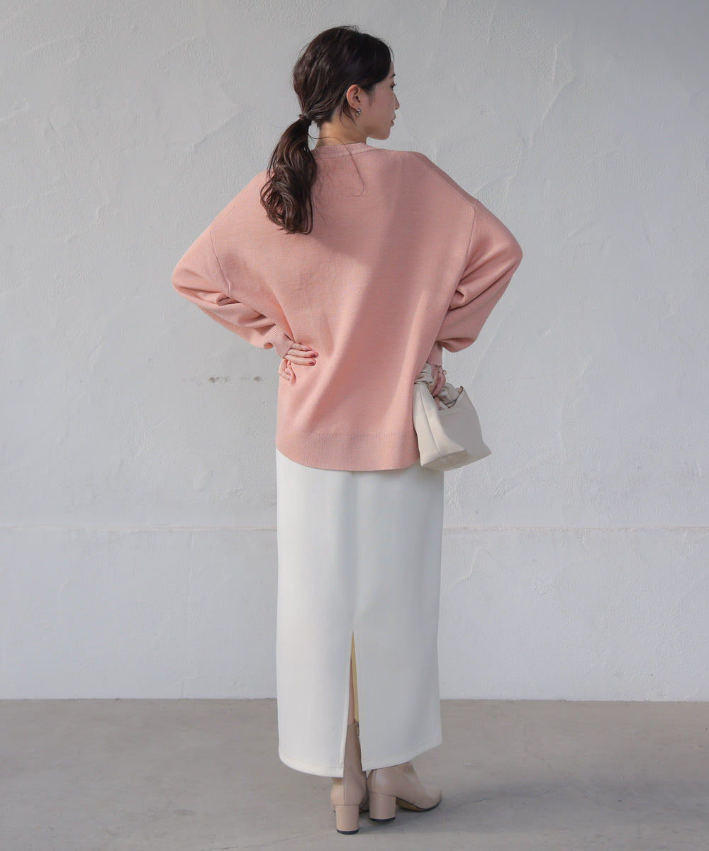 ラメスウエットライクニットプルオーバー