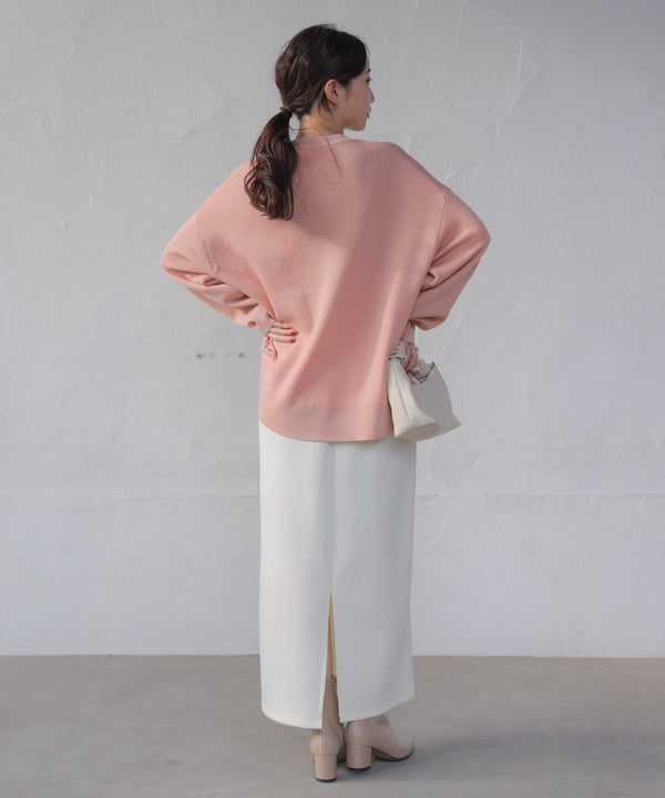 ラメスウエットライクニットプルオーバー