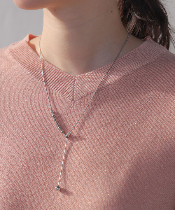 ラメスウエットライクニットプルオーバー