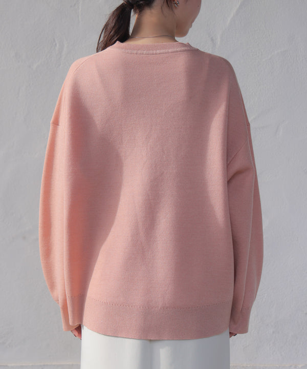 ラメスウエットライクニットプルオーバー