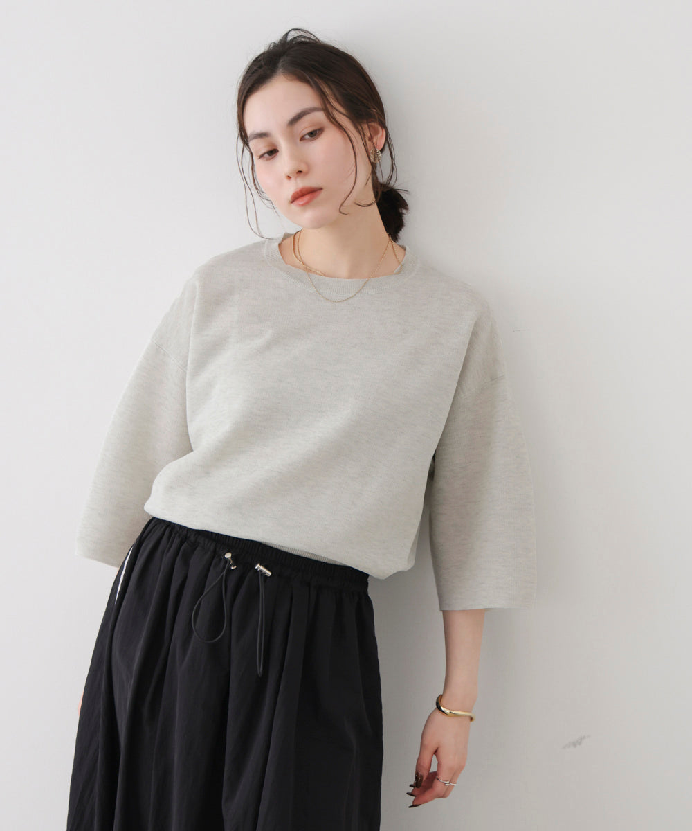 ラメ混総針ニットT［3/31発送予定］