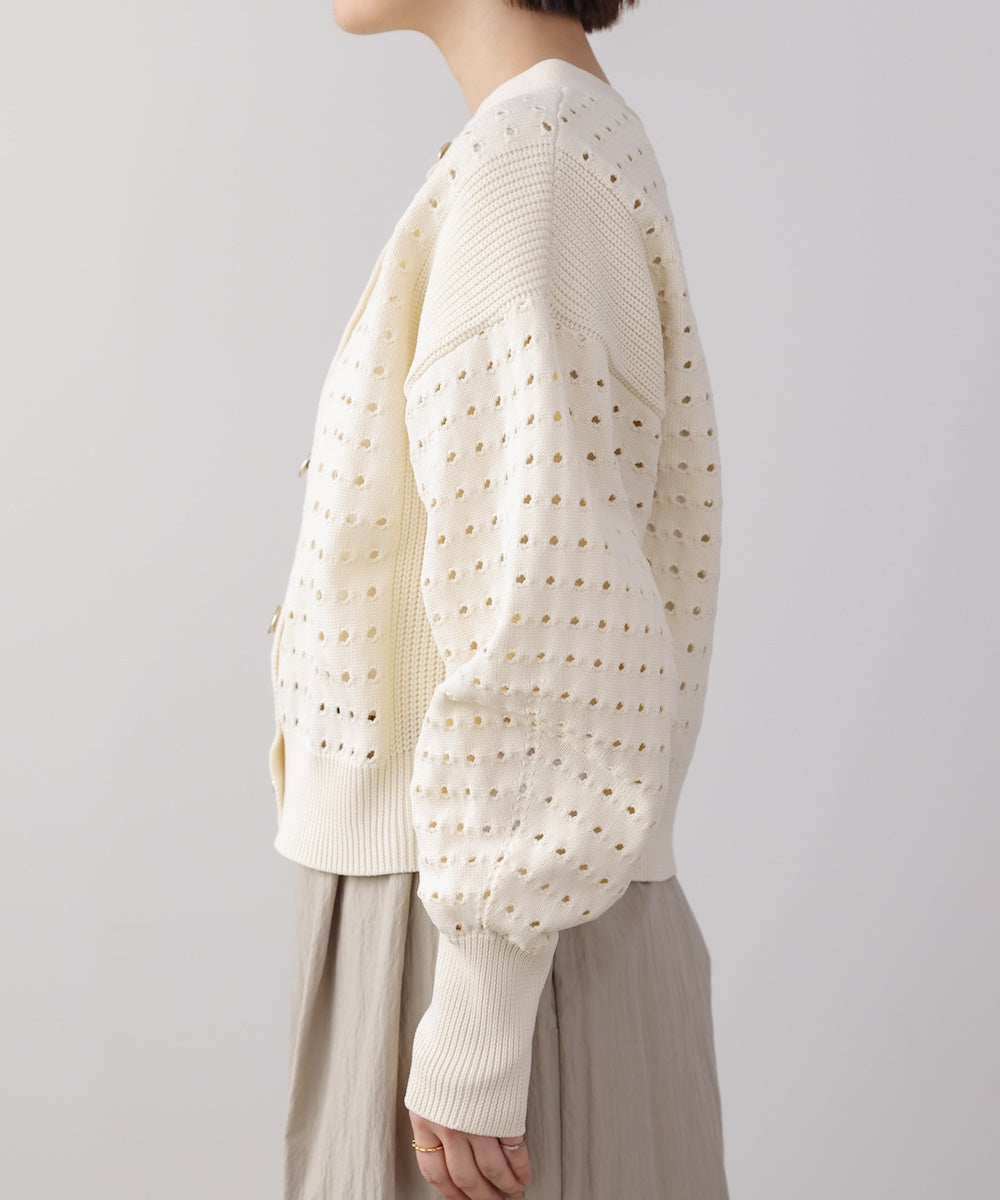 前後2WAY軽量メッシュ編カーディガン［3/6発送予定］
