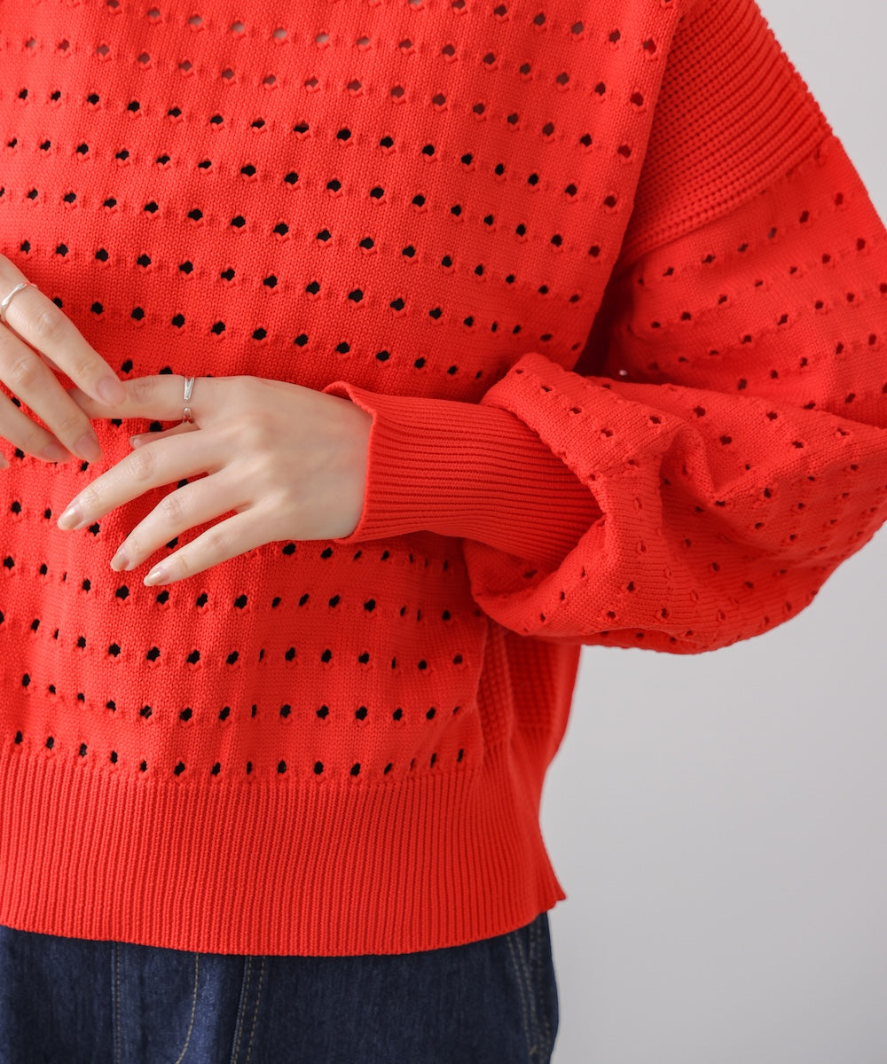 前後2WAY軽量メッシュ編カーディガン［3/6発送予定］