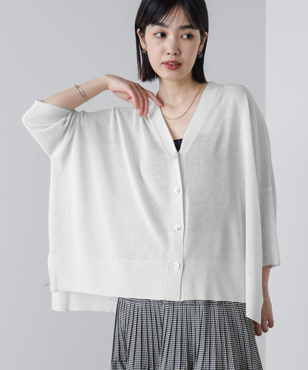 ＵＶサラサラＢＯＸシルエット前後差カーデ