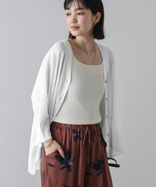 ＵＶサラサラＢＯＸシルエット前後差カーデ