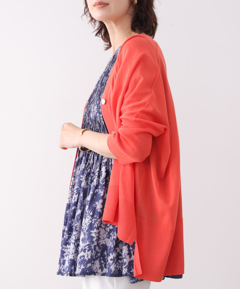【新色追加】ＵＶサラサラＢＯＸシルエット前後差カーデ