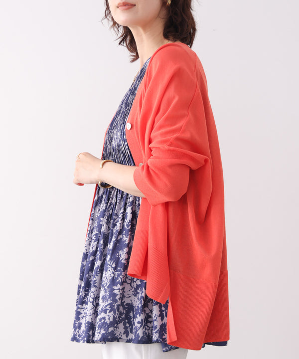 【新色追加】ＵＶサラサラＢＯＸシルエット前後差カーデ