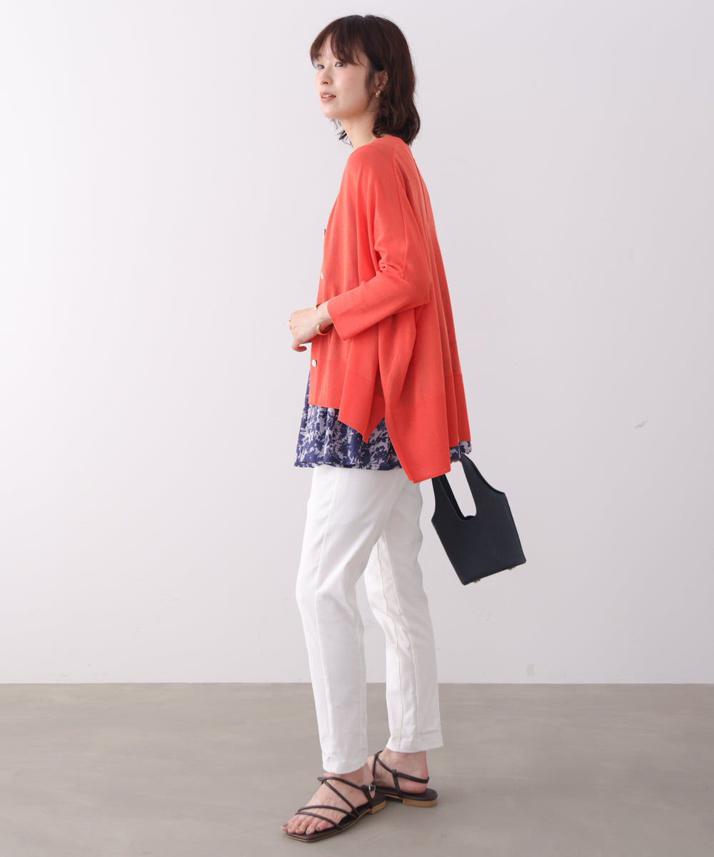 【新色追加】ＵＶサラサラＢＯＸシルエット前後差カーデ