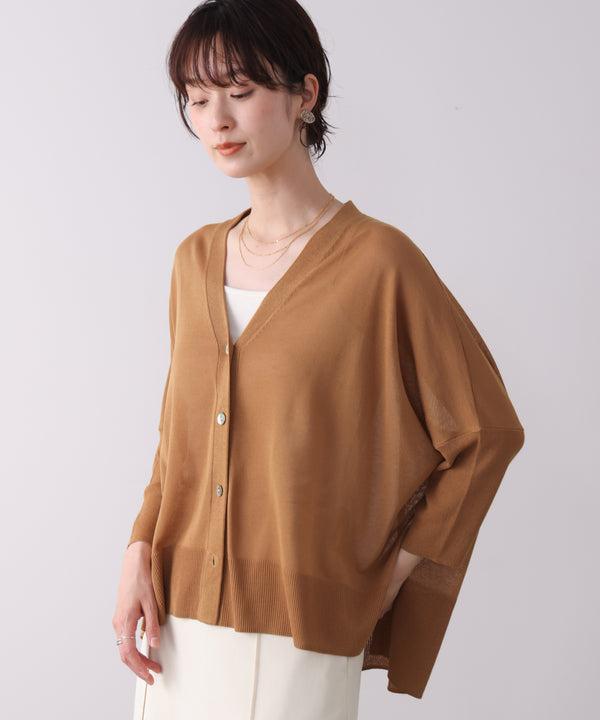 【新色追加】ＵＶサラサラＢＯＸシルエット前後差カーデ