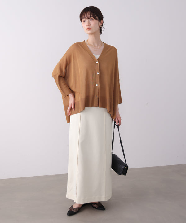 【新色追加】ＵＶサラサラＢＯＸシルエット前後差カーデ