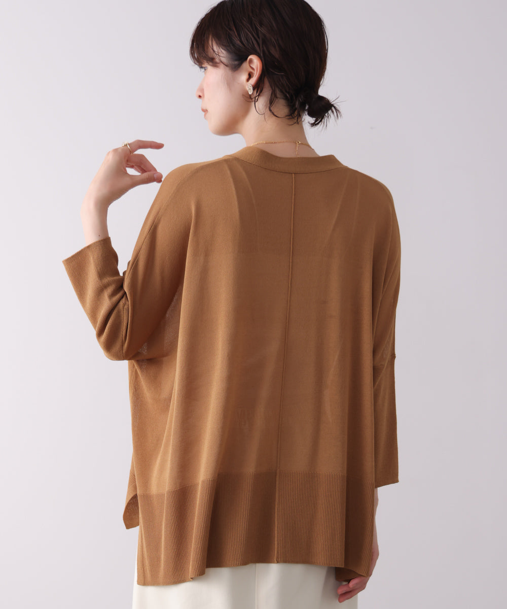 新色追加】UVサラサラBOXシルエット前後差カーデ［BULE/ORANGE
