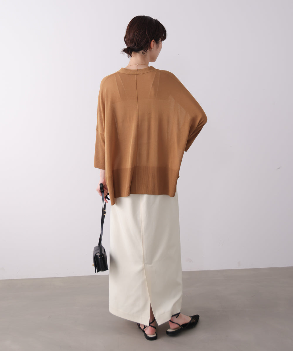 【新色追加】ＵＶサラサラＢＯＸシルエット前後差カーデ