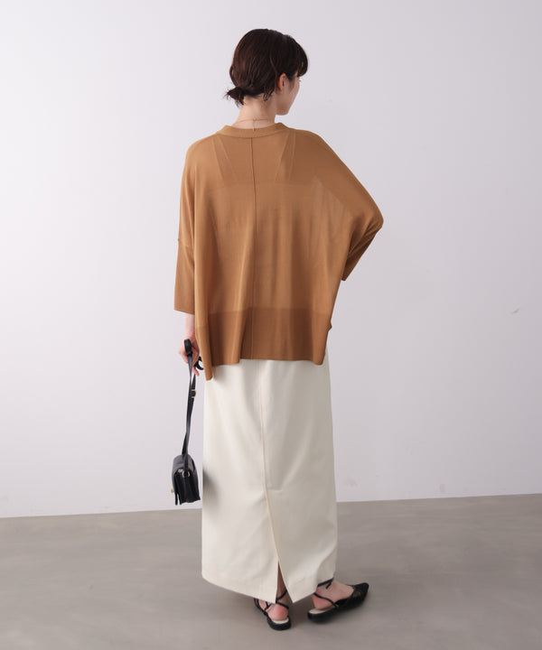 【新色追加】ＵＶサラサラＢＯＸシルエット前後差カーデ