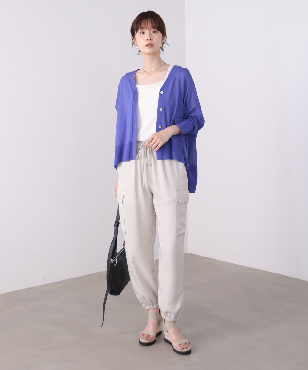 【新色追加】ＵＶサラサラＢＯＸシルエット前後差カーデ