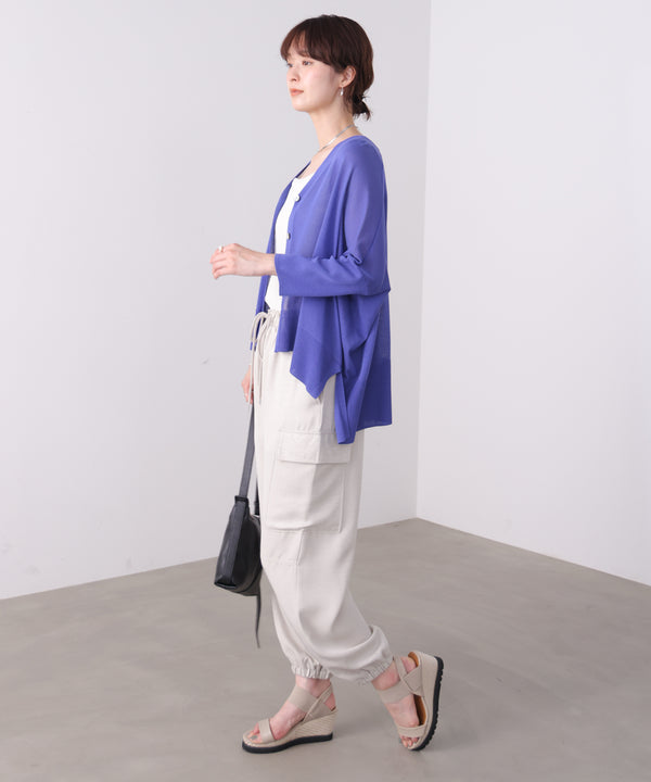 【新色追加】ＵＶサラサラＢＯＸシルエット前後差カーデ