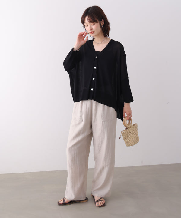 【新色追加】ＵＶサラサラＢＯＸシルエット前後差カーデ