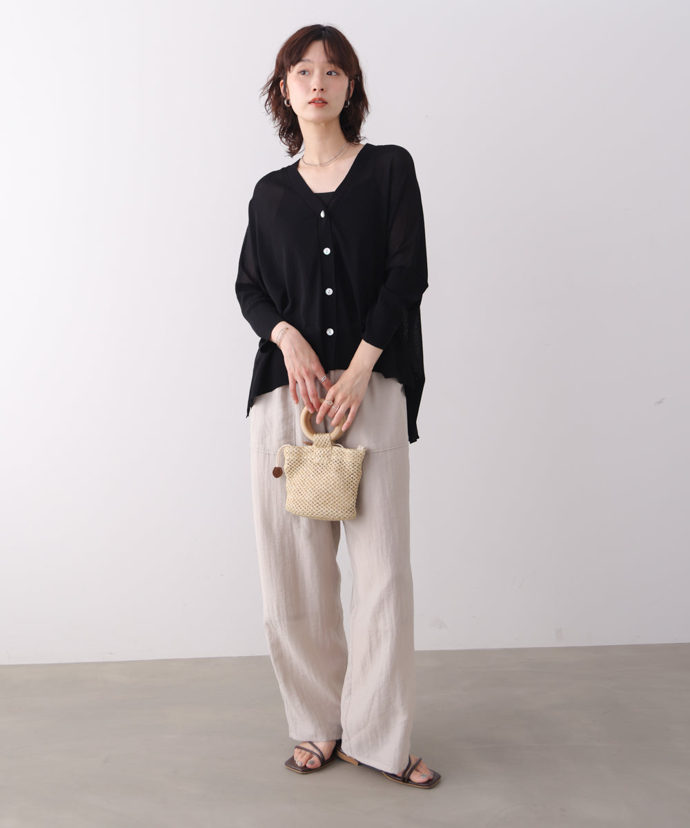 【新色追加】ＵＶサラサラＢＯＸシルエット前後差カーデ