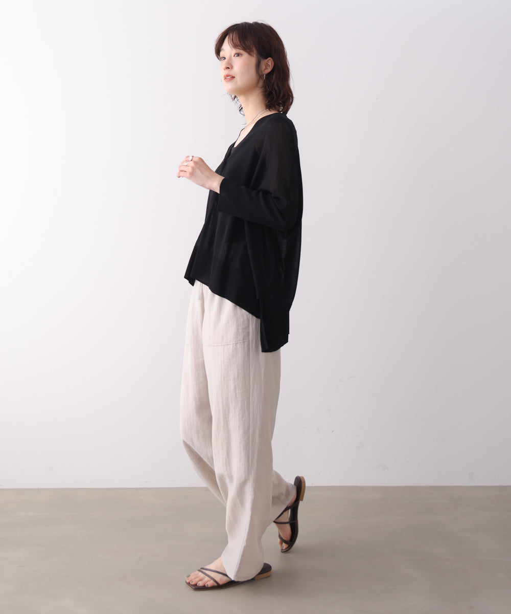 【新色追加】ＵＶサラサラＢＯＸシルエット前後差カーデ