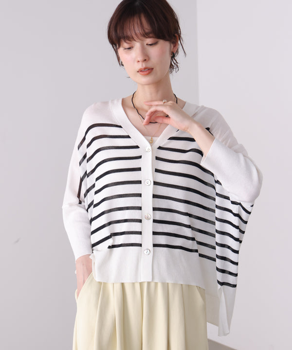 【新色追加】ＵＶサラサラＢＯＸシルエット前後差カーデ