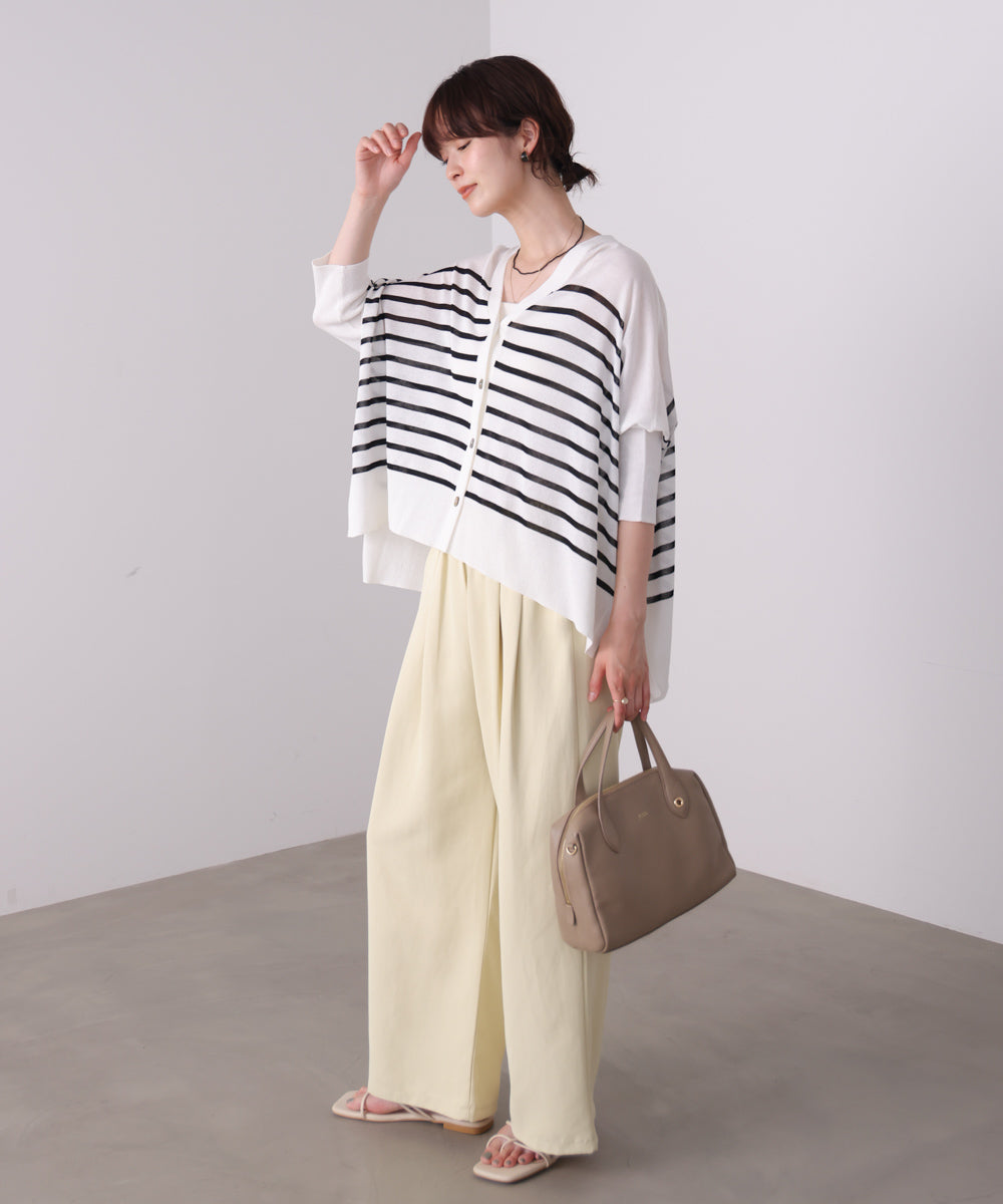【新色追加】ＵＶサラサラＢＯＸシルエット前後差カーデ