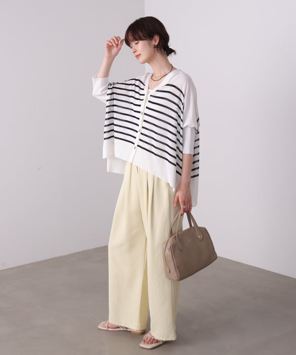 【新色追加】ＵＶサラサラＢＯＸシルエット前後差カーデ