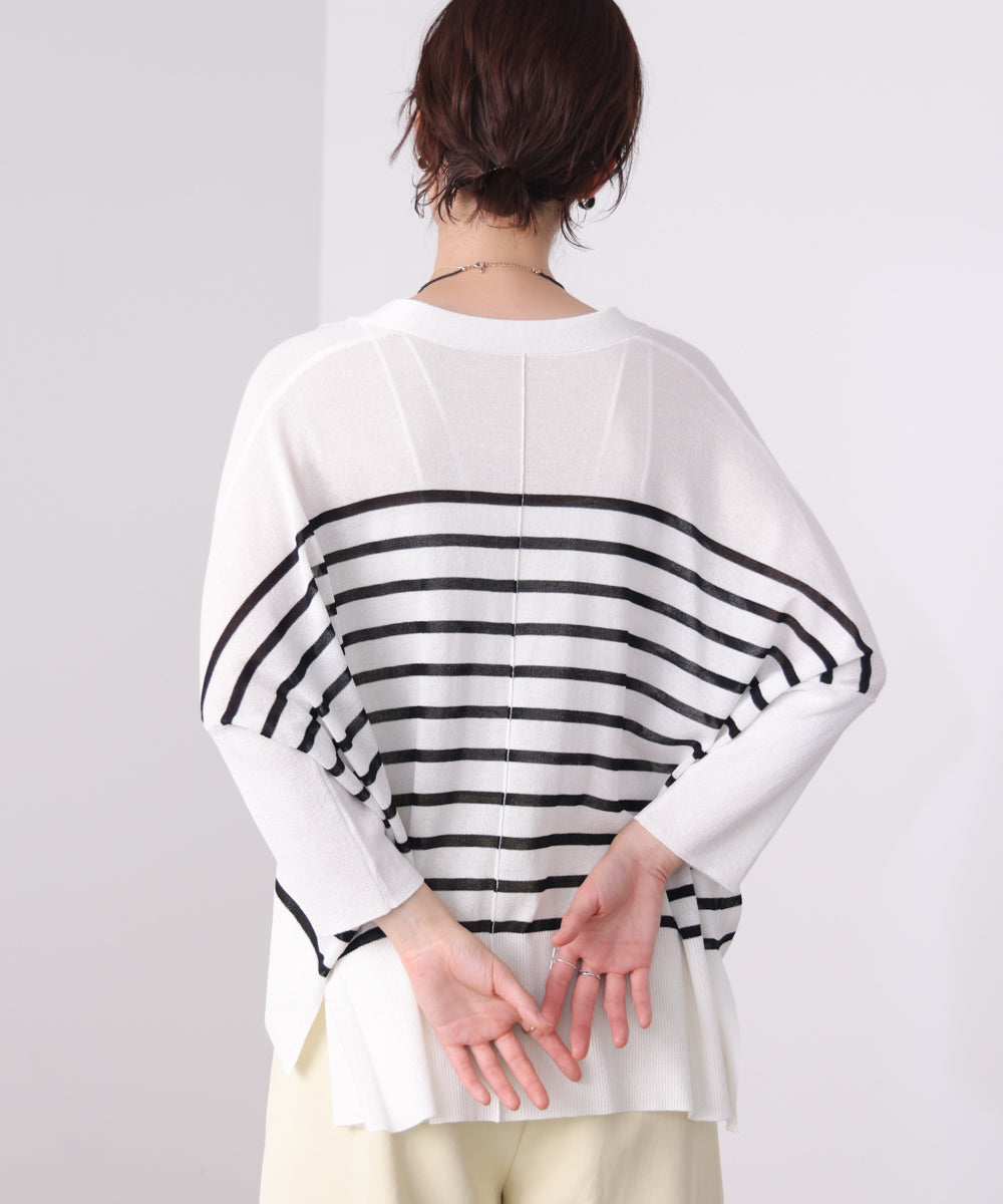 【新色追加】ＵＶサラサラＢＯＸシルエット前後差カーデ