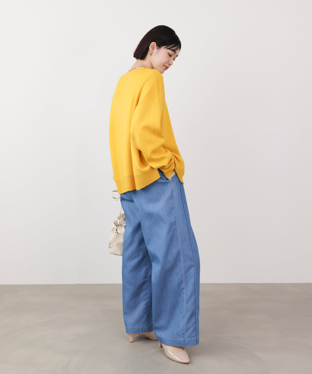 ダブルフェイス配色ニットカーディガン［3/6発送予定］