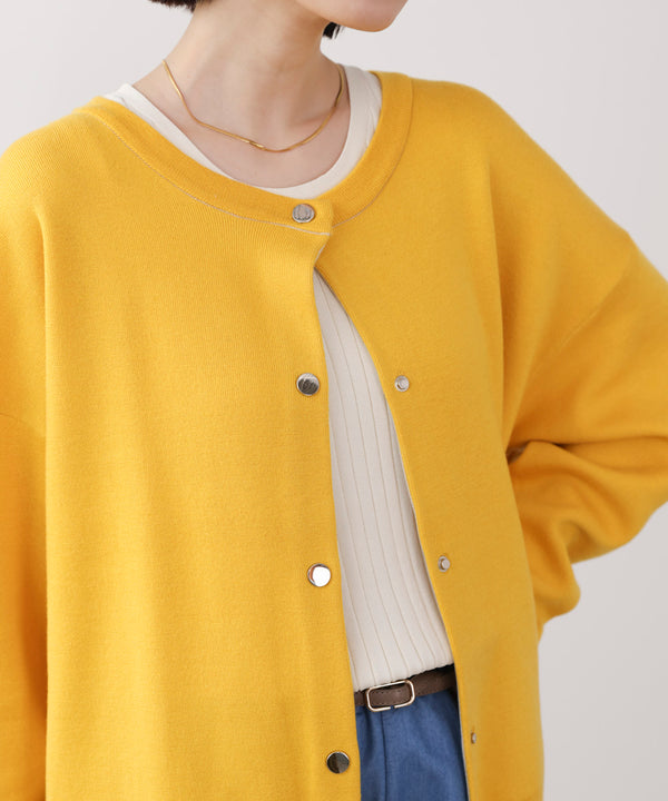 ダブルフェイス配色ニットカーディガン［3/6発送予定］