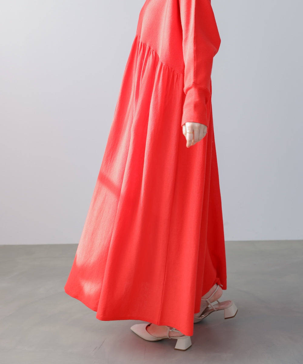 ギャザーニットワンピース［3/6発送予定］