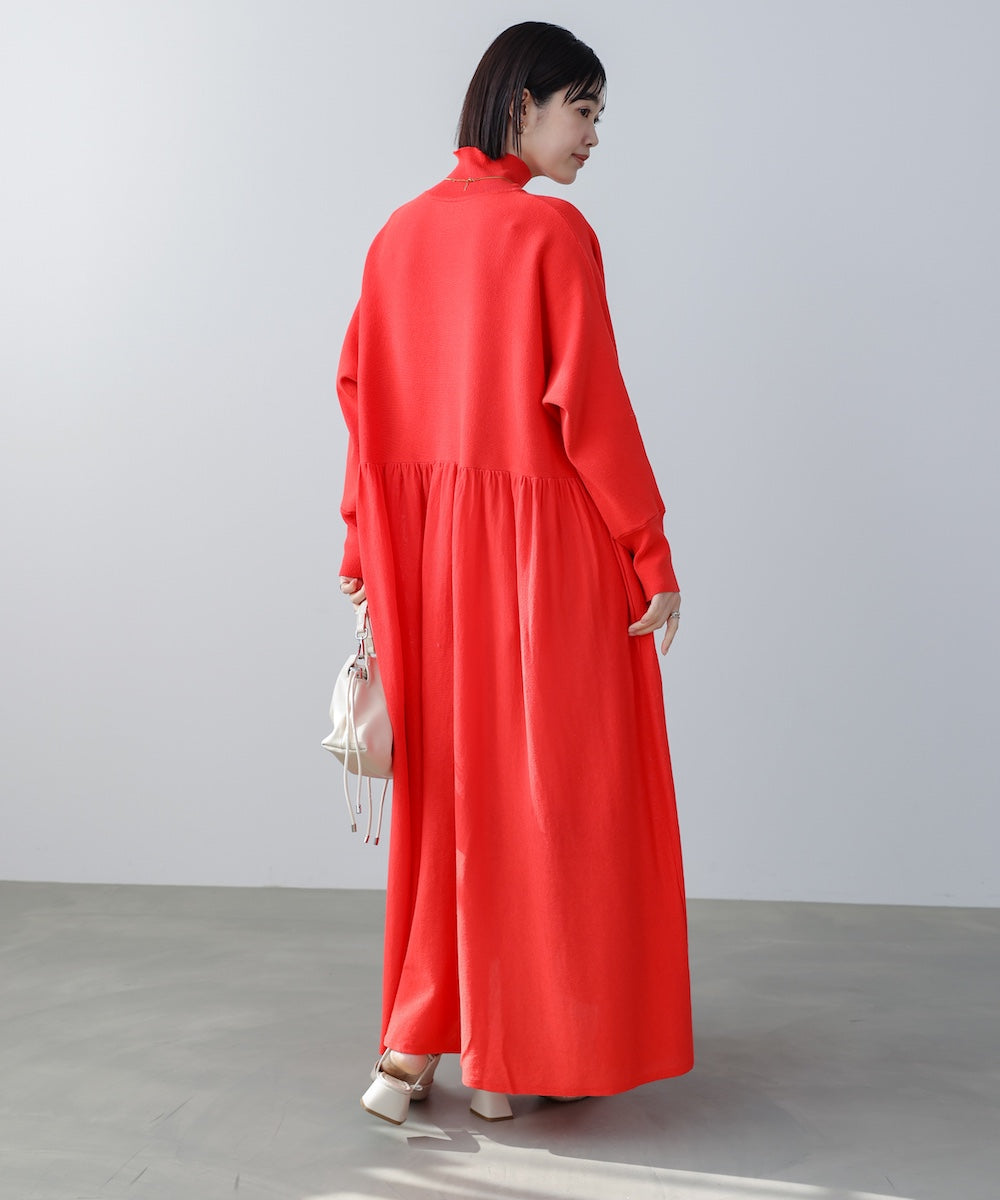 ギャザーニットワンピース［3/6発送予定］