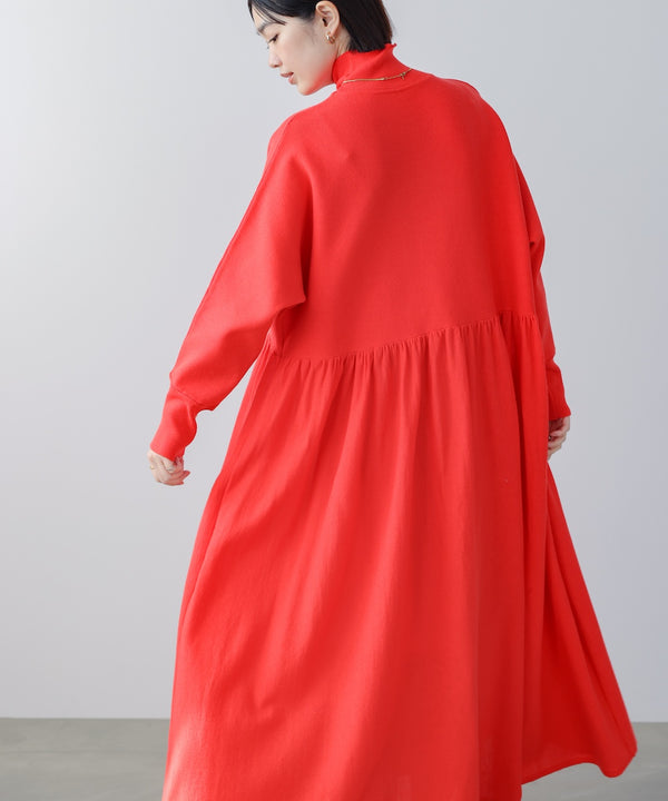 ギャザーニットワンピース［3/6発送予定］