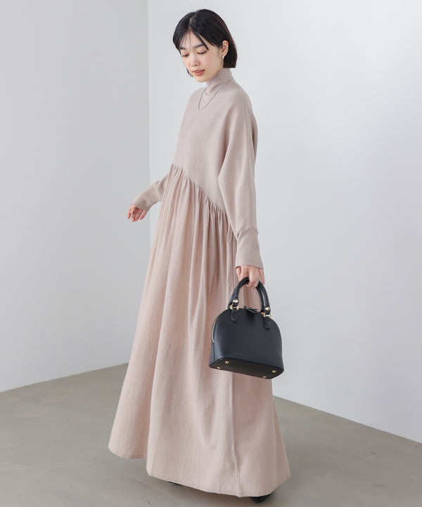 ギャザーニットワンピース［3/6発送予定］