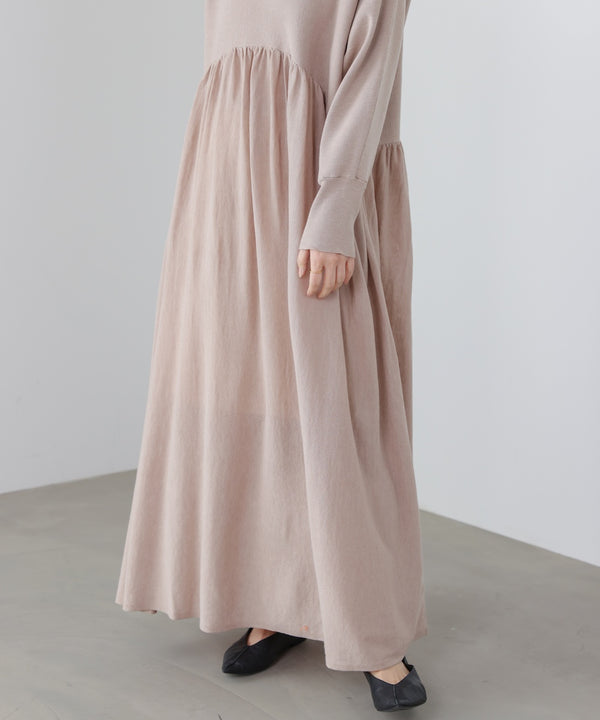 ギャザーニットワンピース［3/6発送予定］